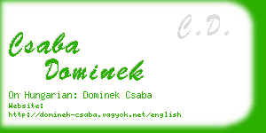 csaba dominek business card